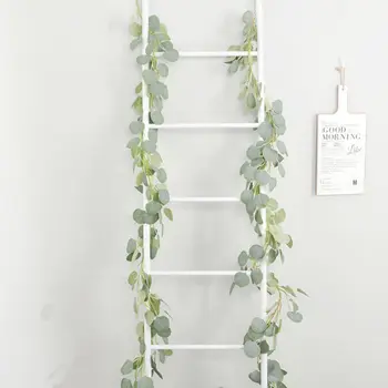 

1 PC Wedding Decoration Artificial Green Eucalyptus Vines Rattan artificial Fake Plants Ivy Wreath Wall Decor Vertical Garden F