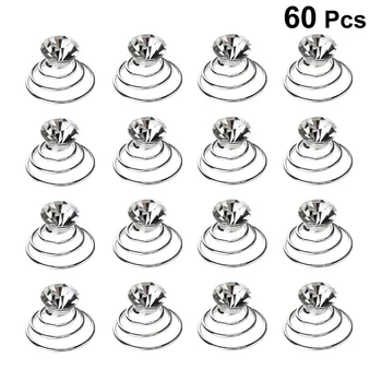

60pcs Spiral Hair Pins Rhinestone Inlaid Hair Clips for Wedding Bridal Prom Party Decor