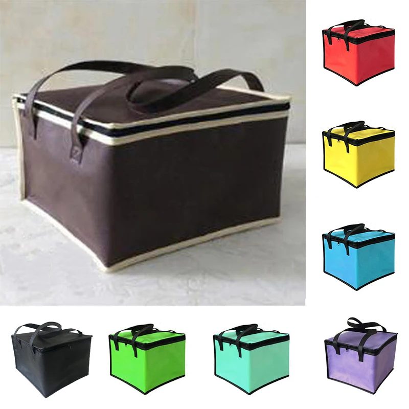Foldable Package Lunch Bag Solid Color Food Case Big Capacity Cooler Bags Picnic Insulated Unisex High Quality | Багаж и сумки