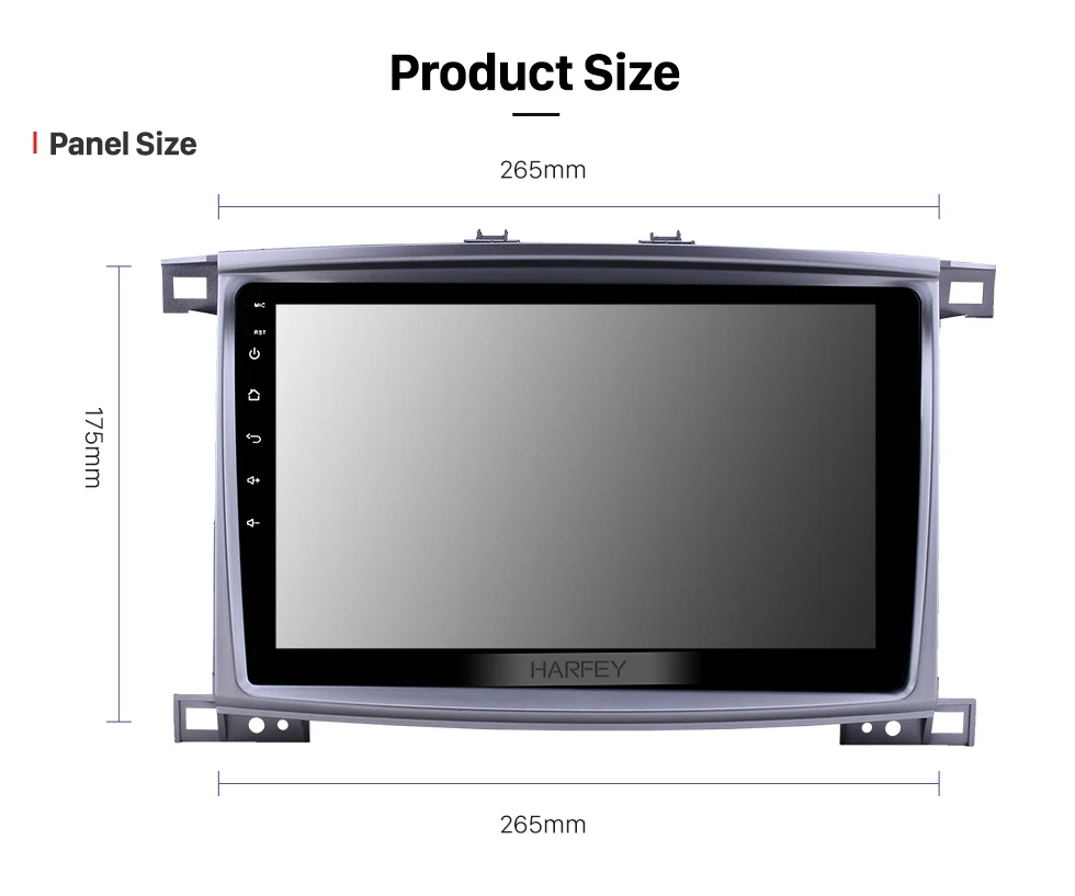 Best Harfey Car 2Din GPS Android 8.1 Stereo 10.1" for Toyota Cruiser 2006 support Carplay TPMS with HD Touchscreen WIFI Bluetooth USB 13