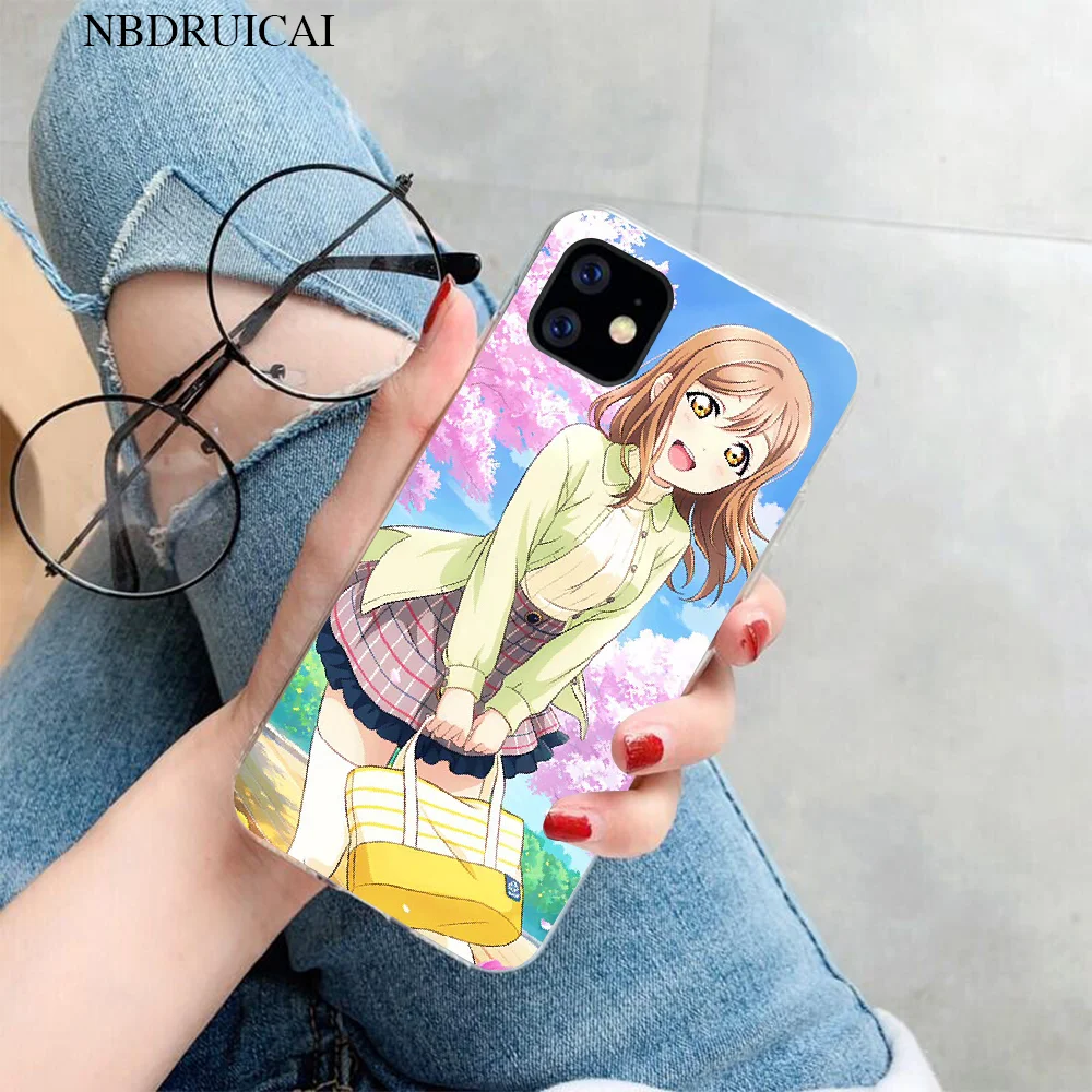 NBDRUICAI аниме красота Любовь Живая блестящая Милая телефонная Обложка для iPhone 11 pro XS