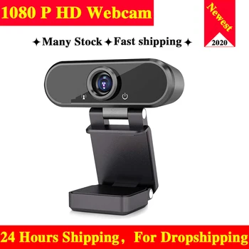 

HD 1080P Webcam Mini Computer PC WebCamera with Microphone Rotatable Cameras for Live Broadcast Video Calling Conference Work