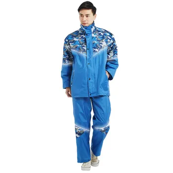 

Rain Pants Set Camouflage Rain Coat Electric Car Moto Double Men and Ladies Adult Split Raincoat Rain Ladies Jacket Adults L