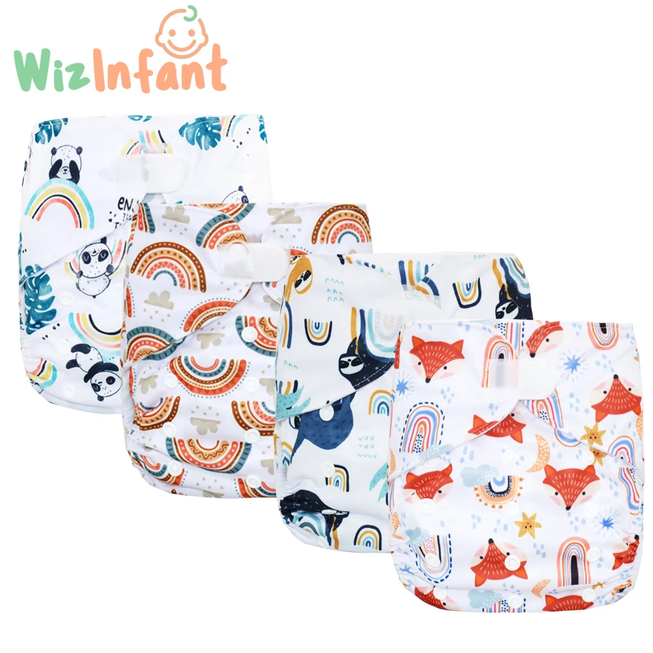 WizInfant большой размер XL Экологичные Тканевые Подгузники моющиеся Регулируемые