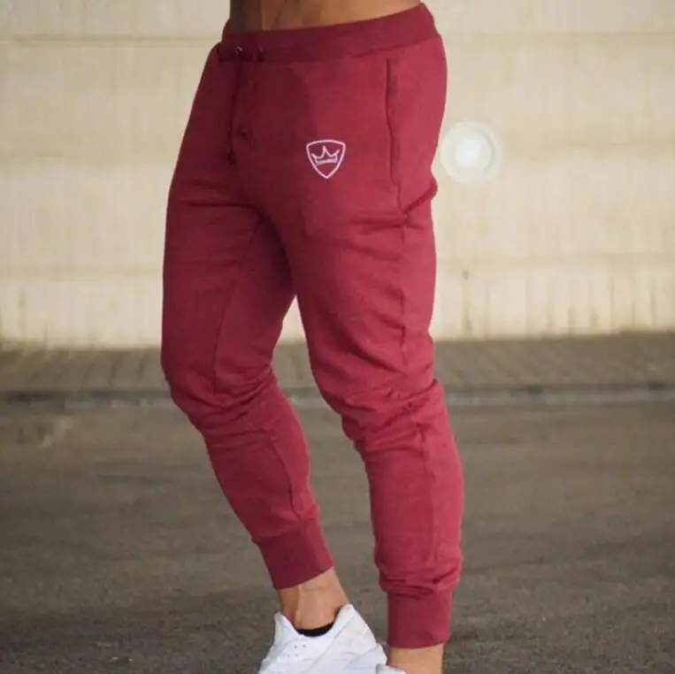 Мужские колготки, мужские спортивные штаны, спортивные штаны, брендовые штаны для бега, новые осенние мужские хлопковые брюки - Цвет: Red