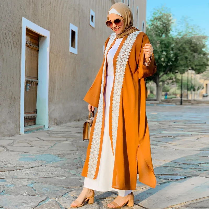 New French Muslim Dress Abaya Cardigan Jacket Saudi Arabia Kimono African  Kaftan Robe Spain Ramadan Prayer Pakistan Islamic Robe - Abaya - AliExpress