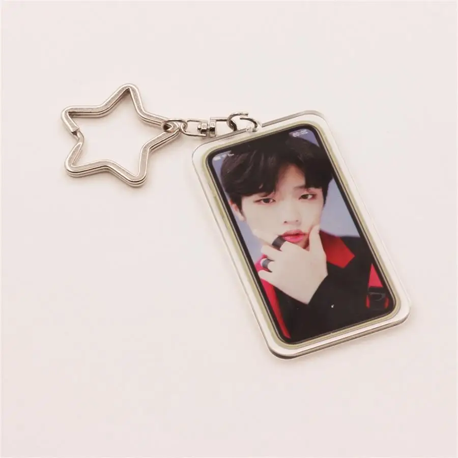 X1 двусторонний брелок с фотографией Hyeongjun акриловый брелок Junho Minhee сумка Подвеска Шарм Kpop модный держатель для ключей - Цвет: 10