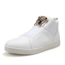 Г. Осенняя новая стильная обувь с высоким берцем Мужская обувь трендовая универсальная Студенческая спортивная обувь в Корейском стиле, Мужская 8813