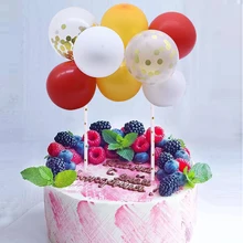 10 шт. 5 дюймов красочные мини-шары облако торт Топпер латексные конфетти шары День рождения украшения для тортов для свадебных вечеринок