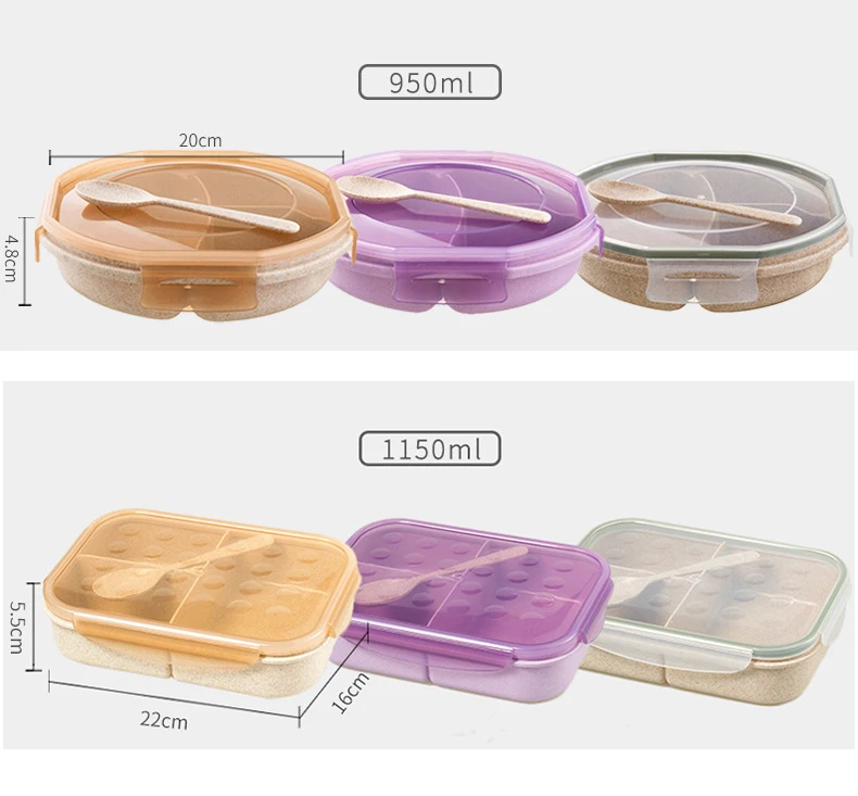 1 шт. Bento Box для детей герметичный школьный Ланч-бокс Microwavable с 3 отделениями контейнер для еды для детей