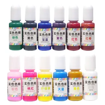 

12 Pcs/set New Solid Color DIY Crystal AB Epoxy Dyeing Pigment Handmade Bracket Jewelry Making Mold Coloring Agent Colorant