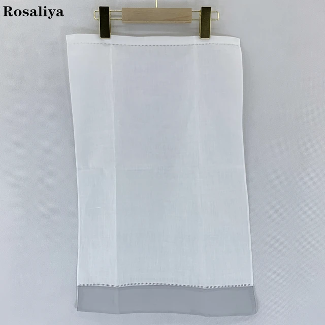 48 Dcs Törülközőfehérje Színes Szegélyű Ír Stílusú Vendég/Kéz Törülköző Hemstitch Szegélye 14X22 Hüvelyk. - Image 5