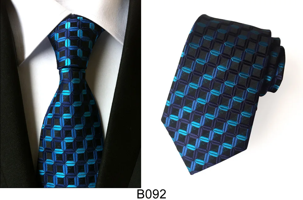 Модные галстуки классические мужские полосатые желтые темно-синие свадебные жаккардовые галстуки Тканые шелковые мужские одноцветные галстуки в горошек