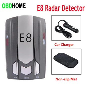 

E8 Car Radar Detector Anti-Police LED Display Radar Laser Speed Detector with 16 B and X K NK Ku Ka Laser VG-2 Detect Scanning