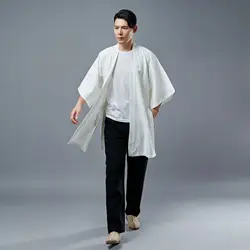 19 летняя новая стильная рубашка с коротким рукавом, китайская одежда, мужской топ из тонкой ткани в китайском стиле, национальная одежда