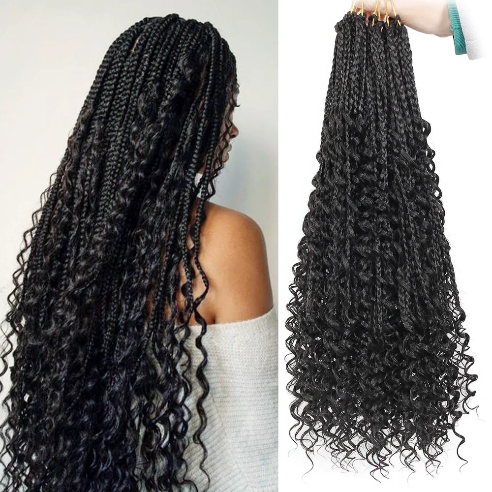 Goddess Box Braids Crochet Hair With Curly End – Brooklyn Born Cosmetics