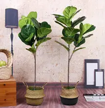 Grandes plantes artificielles 113cm, branche de Ficus Tropical, faux Banyan, feuilles en plastique, Simulation d'arbre pour décoration de jardin de maison