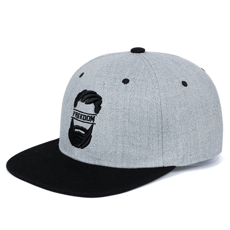 Оригинальная Кепка snapback мужские бейсболки с плоским краем кепки вышивкой усов