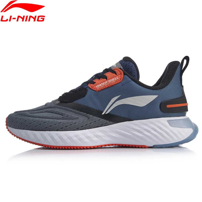 Li-Ning Men LN CLOUD V SHIELD Cushion Running Shoes WATERSHELL LiNing Waterproof Sport Shoes Sneakers ARHP143 SOND19