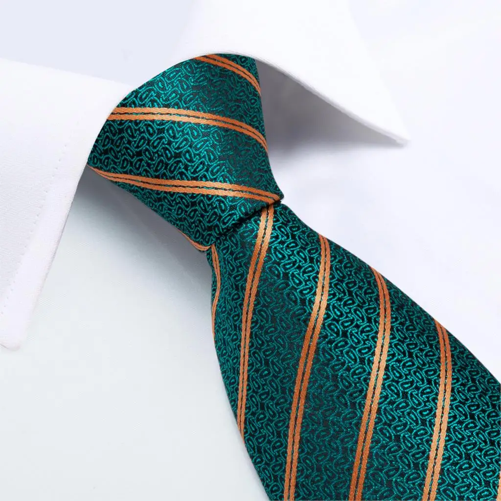 thumbnail image 2 of Men's Tie Set DiBanGu Men's Tie Set - Silk Necktie With Pocket Square, Cufflinks & Tie Ring In Gift Box Business Wedding Tie Set 2 of 12