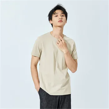 

Summer short-sleeved T-shirt 2020 simple round neck stretchable new plain trend men's T-shirt
