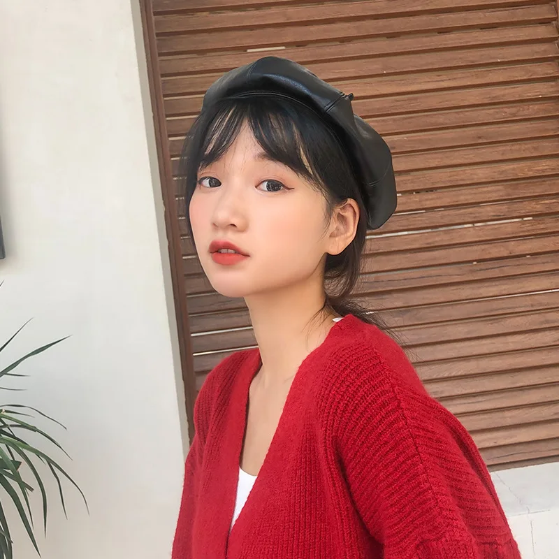 

Autumn and Winter Hat Female Beret British Retro Korean Octagonal Hat Student Wild Japanese Painter Hat