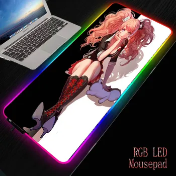 

Anime Danganronpa Large LED RGB Gaming Mouse Pad Illuminated Mousepad Colorful Rainbow Mousepad for PC Laptop Desktop