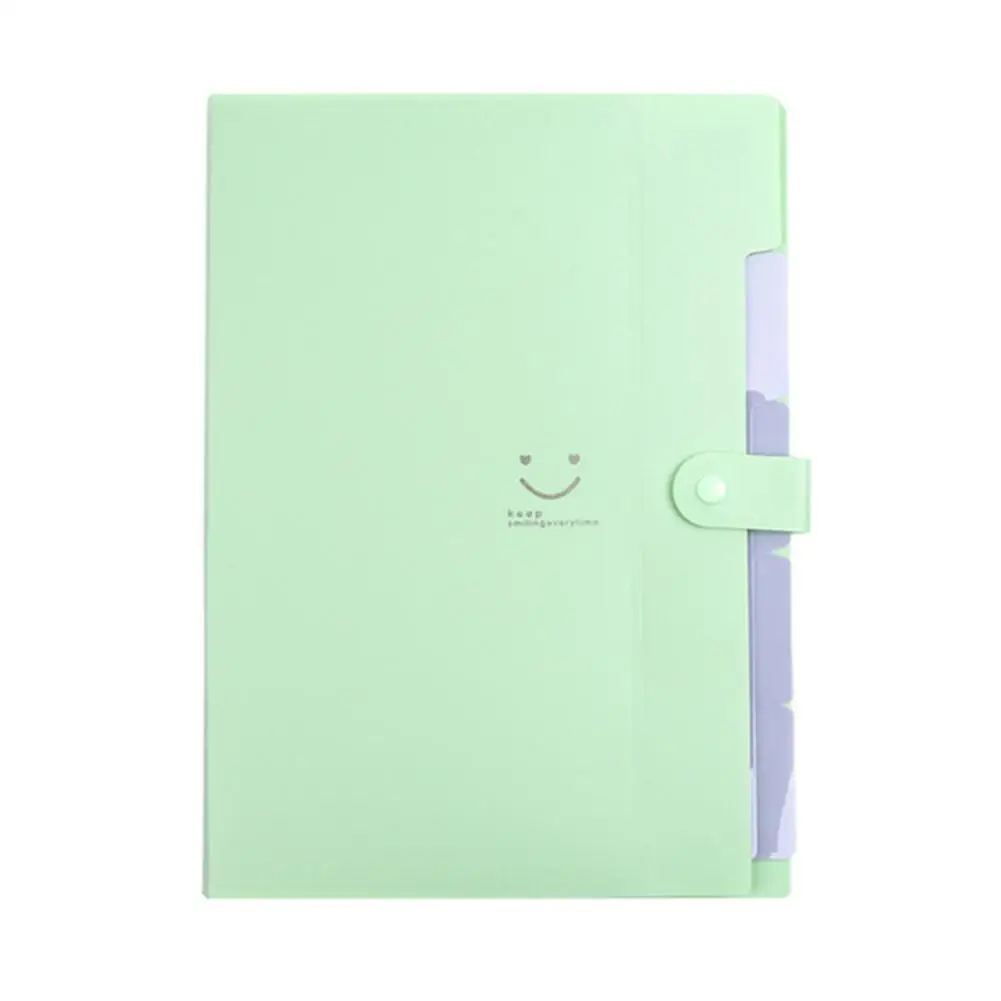 Горячая канцелярская сумка 5 слоев A4 бумажная папка для документов папка поставка прочный портфель ПВХ-Сумка для документов папка для файлов - Цвет: Green