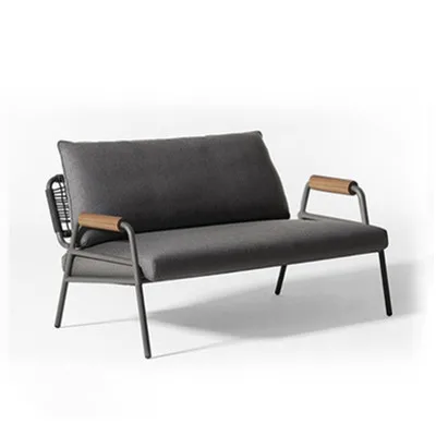 Outdoor Rattan Chair Leisure Sofa Balcony Furniture Courtyard Villa Model Garden Coffee Table Combination