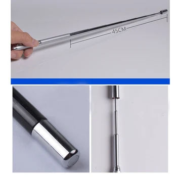 

Teacher Pointer Tool Accessories Presenter Stainless Steel Telescopic Teacher Pointer Whiteboard Pen With Flashlight