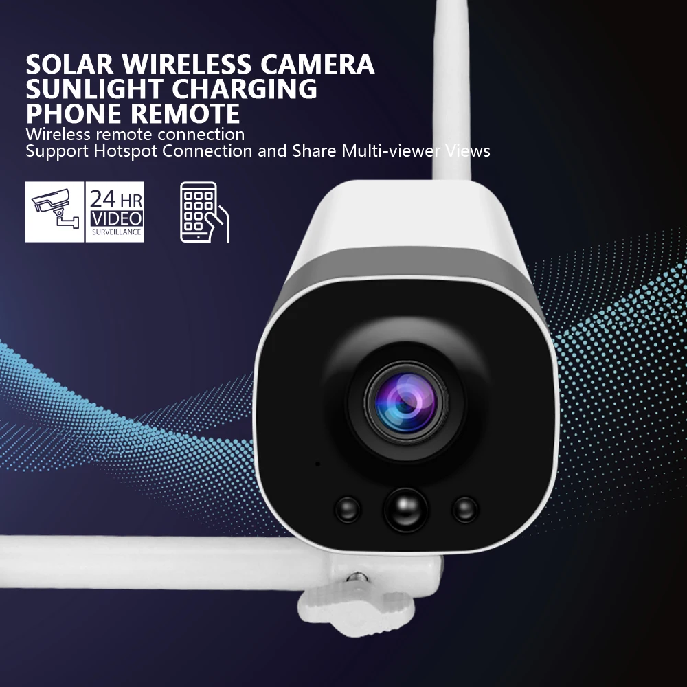 PODOFO IP камера на солнечной энергии 1080P HD wifi Беспроводная Водонепроницаемая камера ночного видения с низким энергопотреблением для дома