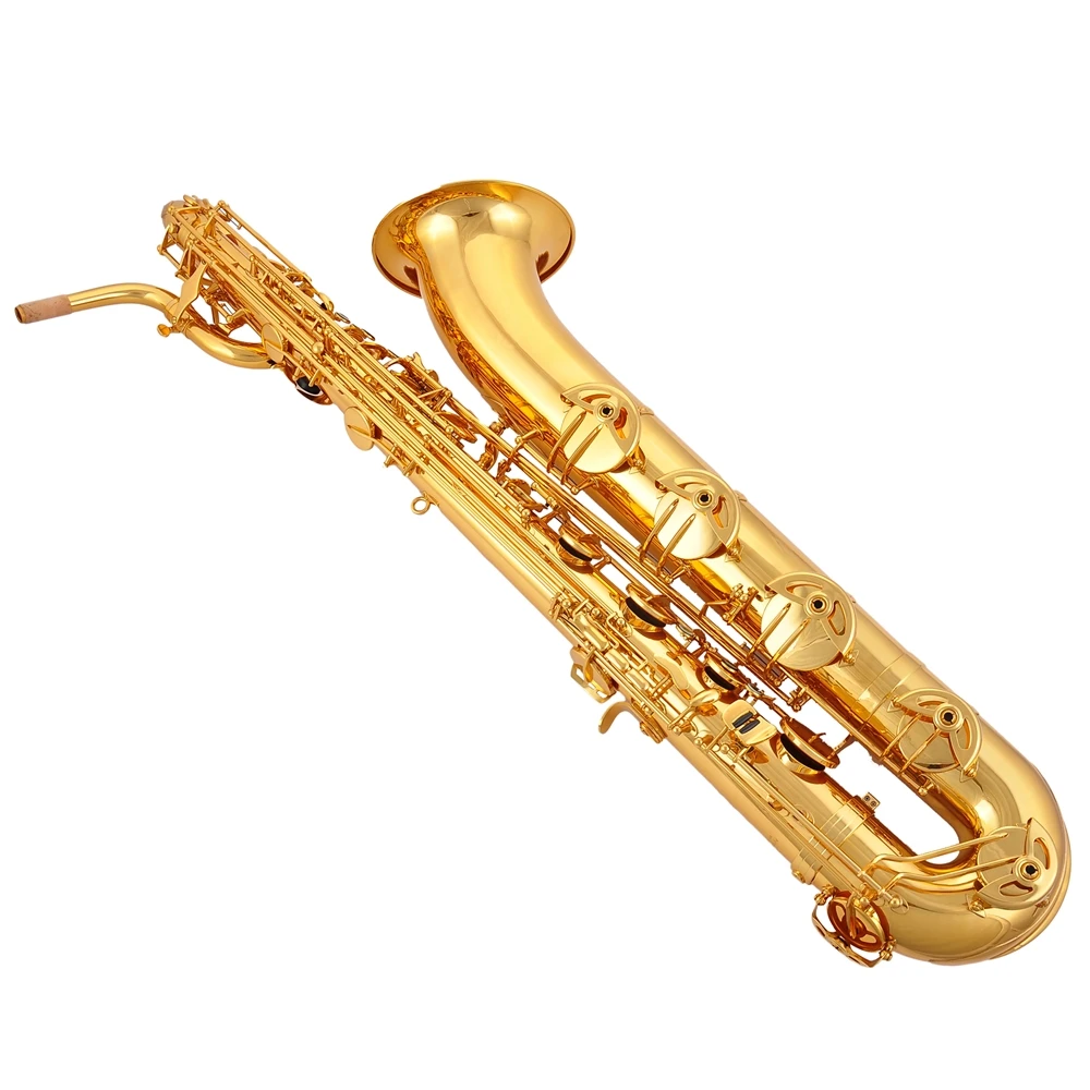 High Grade Professional Tone Eb Gold lacquer Baritone Saxophone