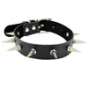 Sexy Gothic Pink spiked punk choker collar with spikes Rivets women men Studded chocker necklace goth jewelry ► Photo 2/6