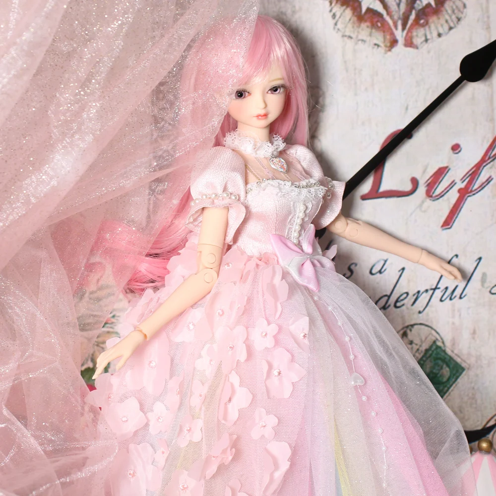 1/4 BJD Blyth Кукла № 20 розовые волосы для механических соединений тела с макияж, включая кожу головы, глаза, одежда reborn девочек ледяной