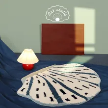 Милый ковер в форме раковины, современный ковер для гостиной, большой прикроватный ковер в скандинавском стиле, декоративный коврик для комнаты девушки