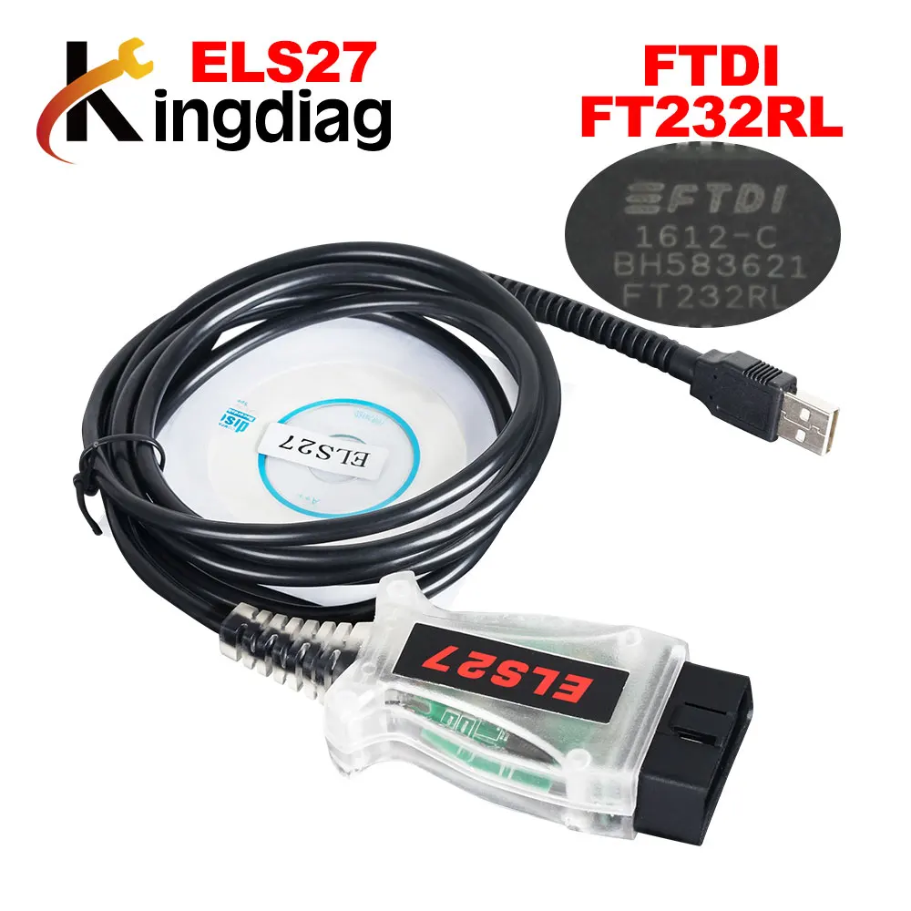 ELS27 сканер forscan OBD2 диагностический инструмент для obd2 протокол через 16pin разъем elm 327 Чип FTDI