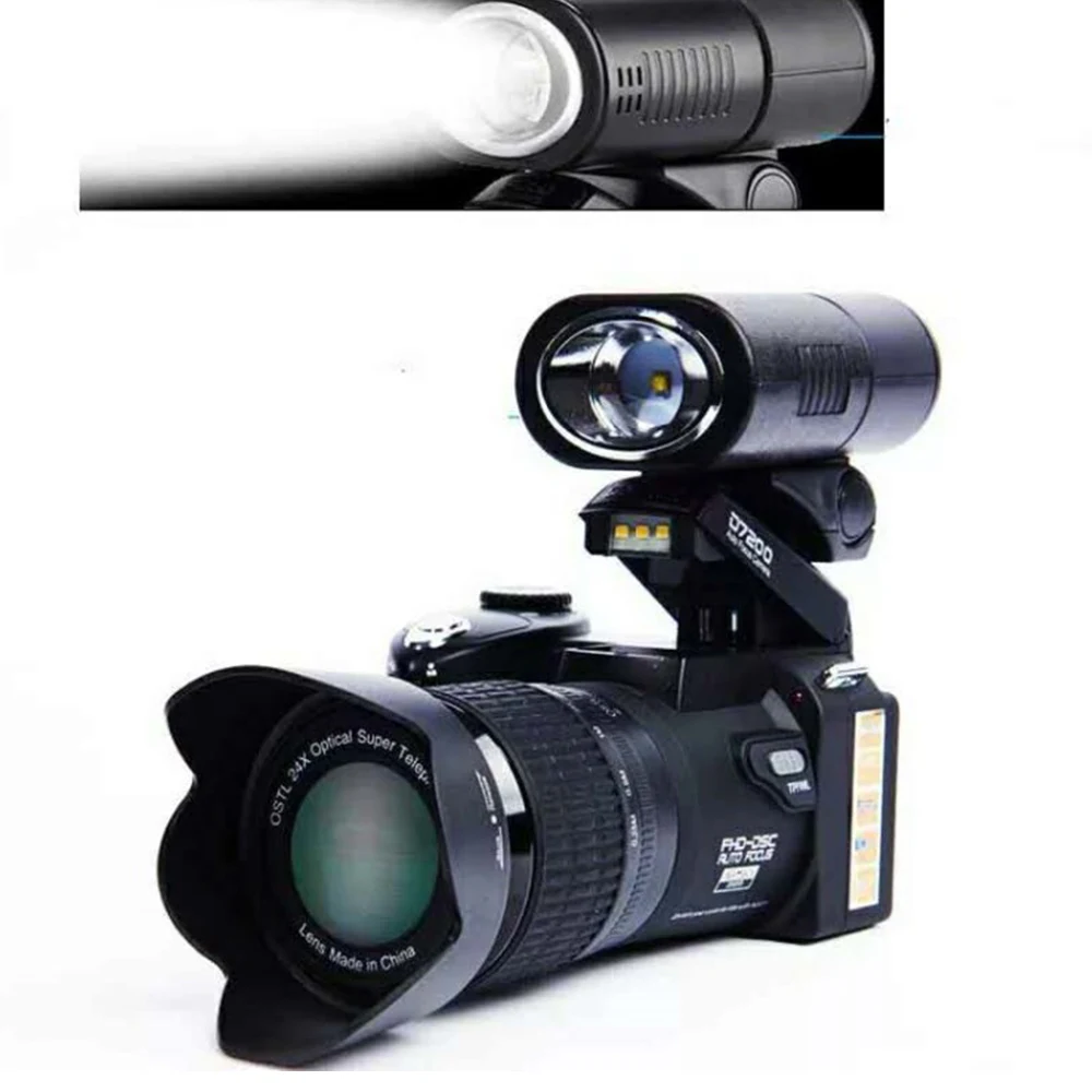 POLO D7200 Digital Camera 33MP Auto Focus Professional DSLR Camera Telephoto Lens Wide Angle Lens Appareil Photo Bag Tripod