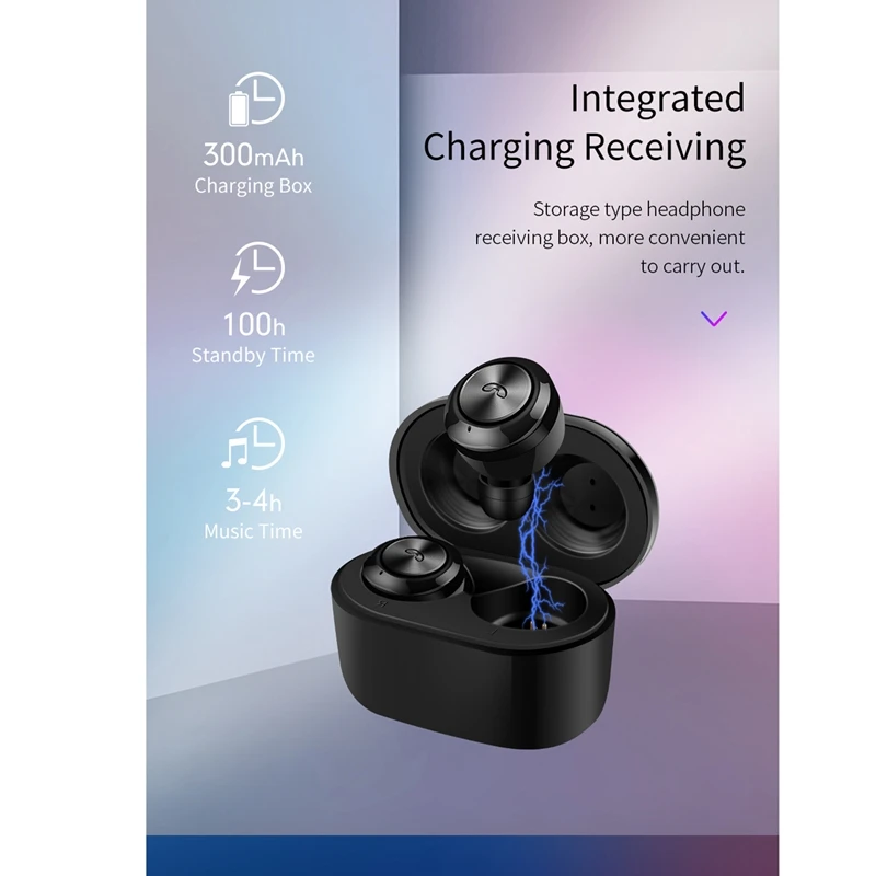 TWS Wireless Headset Bluetooth Earphone V5 0 HIFI Voice Sport Headphone Stereo Earbuds with 300 MAh Charging Box A6