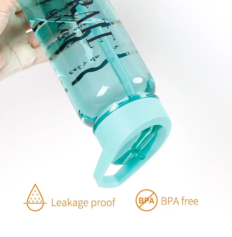 Omife 750ml Tritan Drink Water Bottle Sport Plastic Water Bottle with Straw BPA Free Fitness gourde For Water Jug Gym Drinkware