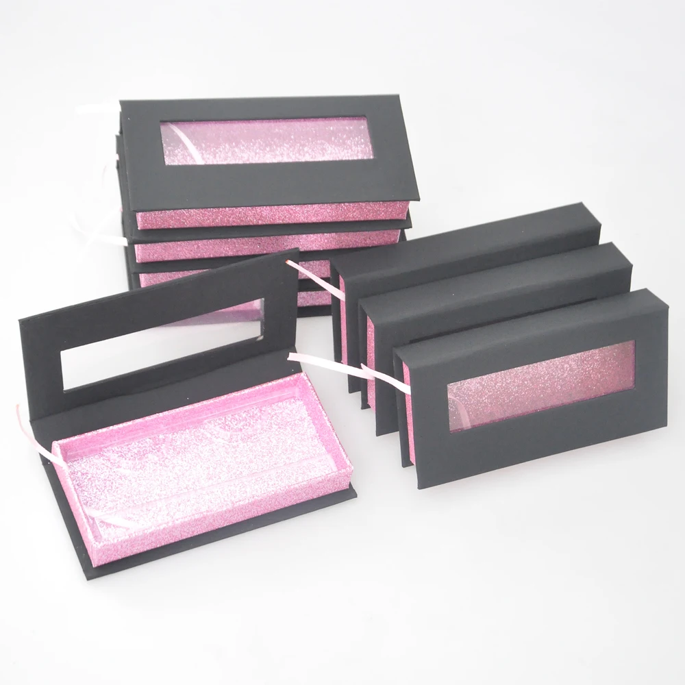 Wholesale Eyelashes Package Black Case Makeup Eyelash Packaging Box