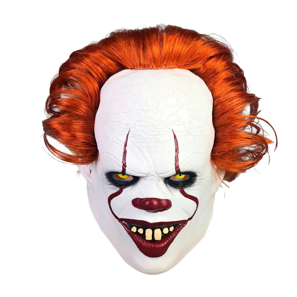 VEVEFHUANG Stephen King's It Mask Pennywise Horror одежда для клоуна маска глаза будет сиять клоун латексная маска для хеллоуина косплей реквизит