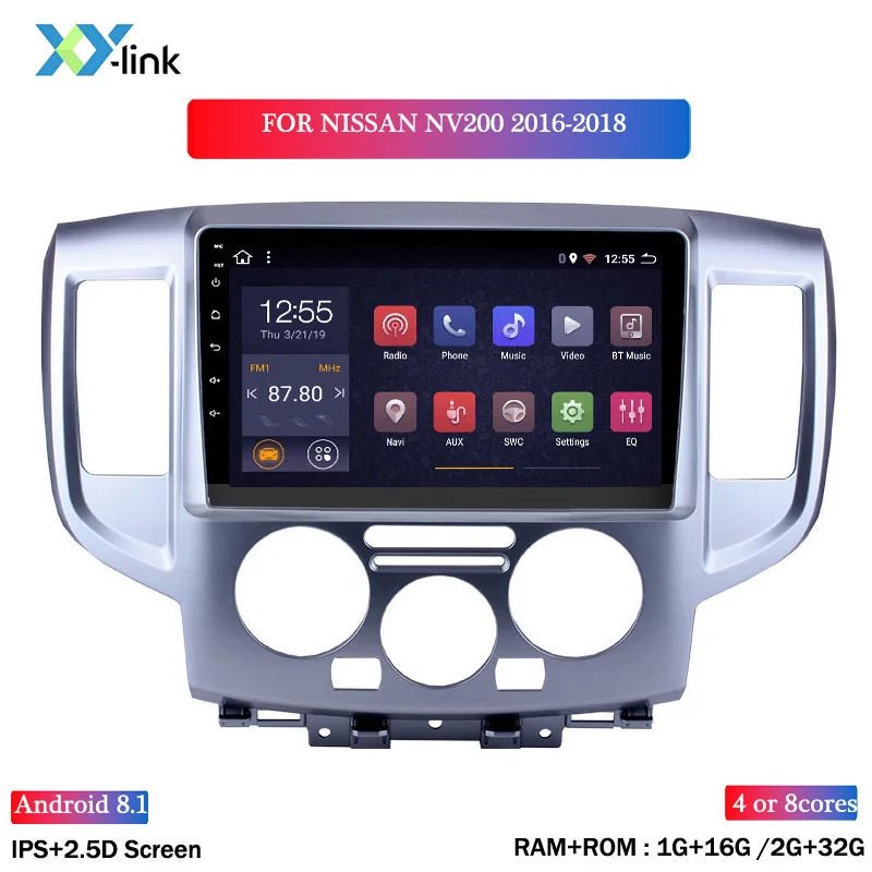 

Android 8.1 2+32G wifi and 4G 2+32G 9 inch Car GPS Navigation For Nissan NV200 2016-2018 Support music Radio Bluetooth