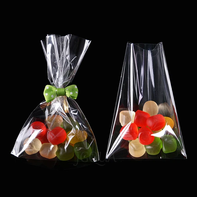 Sacchetti di plastica OPP trasparenti piatti aperti spessi per biscotti  caramelle lecca-lecca imballaggio di carte confezione regalo di natale fai  da te - AliExpress