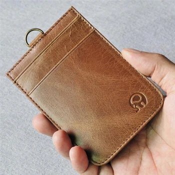 

PU Leather Card Holders With Rope Key Card Holder Employee Name ID Card Cover Metal Work Certificate Identity