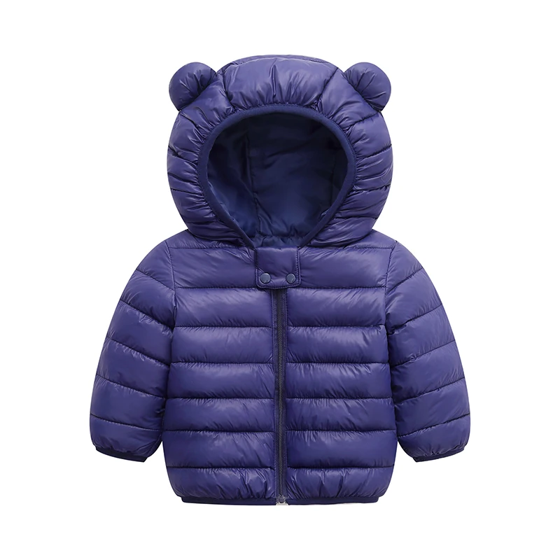 Зимние Детские пальто; теплые куртки для детей; хлопковое пуховое пальто для маленьких мальчиков и девочек; куртка-парка; Верхняя одежда; ветровка; одежда для детей - Цвет: blue