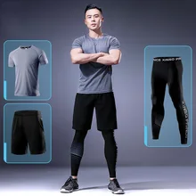 Быстросохнущий Спортивный комплект, Мужская одежда для фитнеса, бега, тренажерного зала, быстросохнущая, россыпь, свободный, большой размер, тренировочная одежда, утренний бег, фитнес