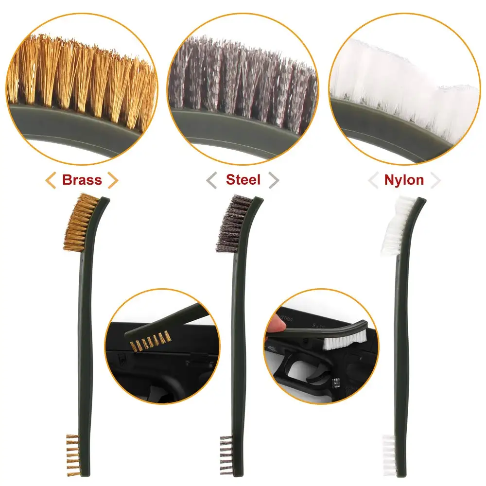 Gun Cleaning Kit Brass Steel Nylon Brush Tactical Rifle Pistol Cleaning Tool Set Gun Cleaning Kit Brass Steel Nylon Brush Tactical Rifle Pistol Cleaning Tool Set