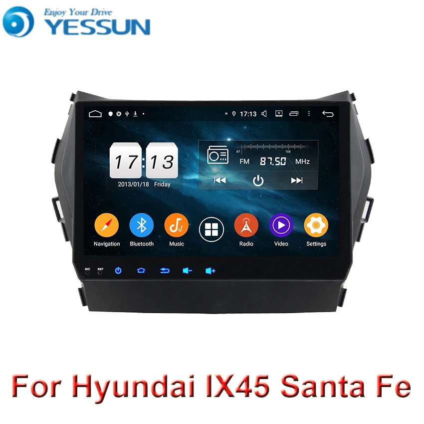 Android 9,0 автомобильный dvd для hyundai IX45 Santa fe 2013 автомобильный Радио стерео Навигатор Автомобильный dvd-плеер gps
