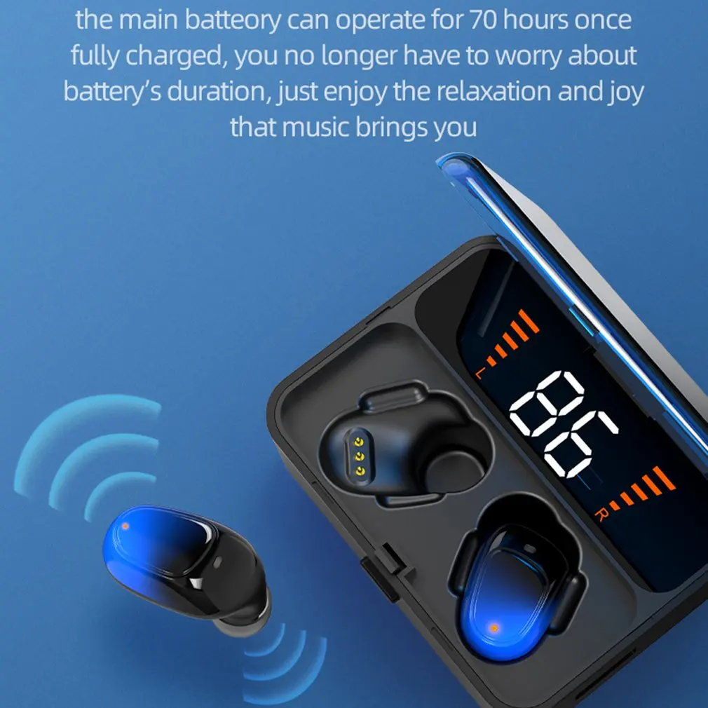 ONLENY TWS Bluetooth Earphone V5.0 Touch Wireless Earbuds 9D Stereo Sport Waterproof Headset Handsfree With LED Power Display