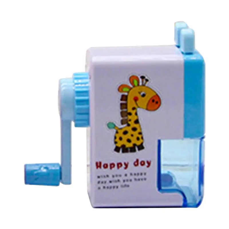 Blue Kawaii Мультфильм Механическая точилка для карандашей ABS Материал Escolar Papelaria офисные школьные принадлежности K92C - Цвет: Blue